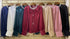 Pearl Round Neck Long Sleeves Satin Tops